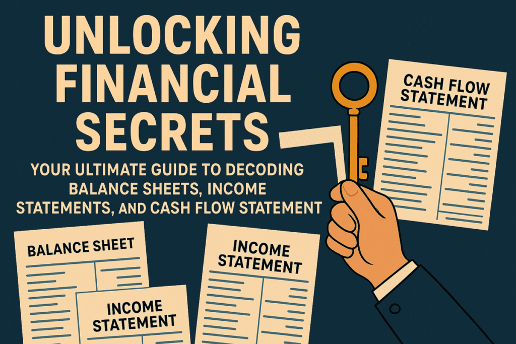 Financial Secrets को Unlock करना: Balance Sheet, Income Statement, और Cash Flow Statement को Decode करने की Ultimate Guide
